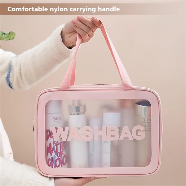 Translucent Toiletry Bag with with Handy Handle - Translucent Toiletry Bag with with Handy Handle - Image 3 of 5