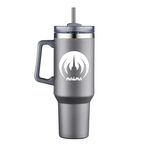 40 Oz Stainless Steel Travel Mug with Lid & Straw - 40 Oz Stainless Steel Travel Mug with Lid & Straw - Image 2 of 6