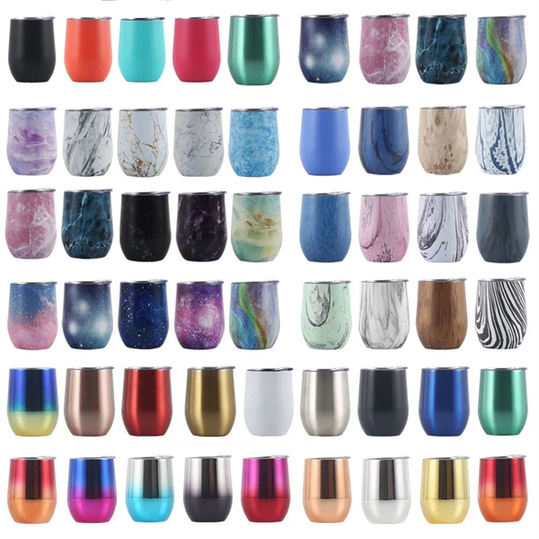 12Oz Wine Tumbler With Lid - 12Oz Wine Tumbler With Lid - Image 1 of 4