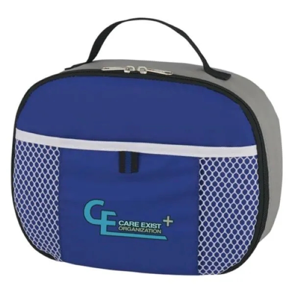 Insulated Lunch Zipper Cooler Bag w/ Front Pocket 11"x8"x3.5 - Insulated Lunch Zipper Cooler Bag w/ Front Pocket 11"x8"x3.5 - Image 1 of 2