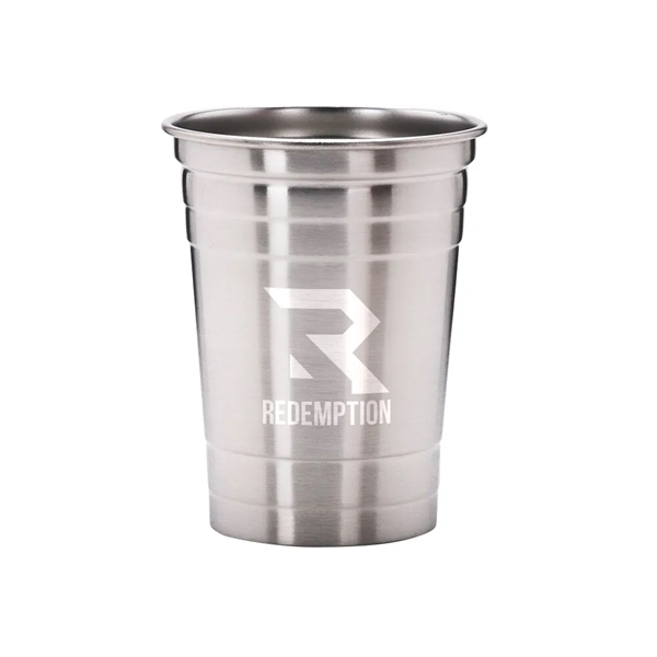Suds 16 oz Stainless Steel Beer Cups - Suds 16 oz Stainless Steel Beer Cups - Image 2 of 2