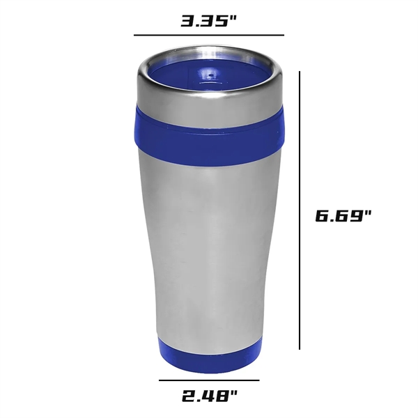 Custom Insulated Stainless Steel Travel Mugs 14 oz. with Lid - Custom Insulated Stainless Steel Travel Mugs 14 oz. with Lid - Image 1 of 3