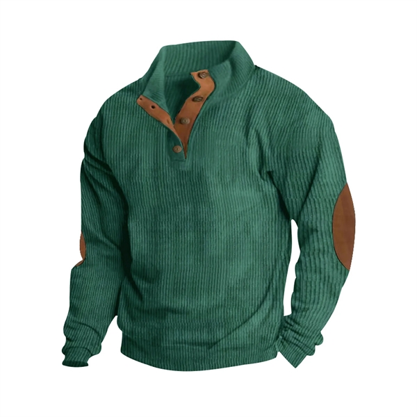 Men's Fashion Vintage Corduroy Sweatshirts Tops - Men's Fashion Vintage Corduroy Sweatshirts Tops - Image 7 of 15