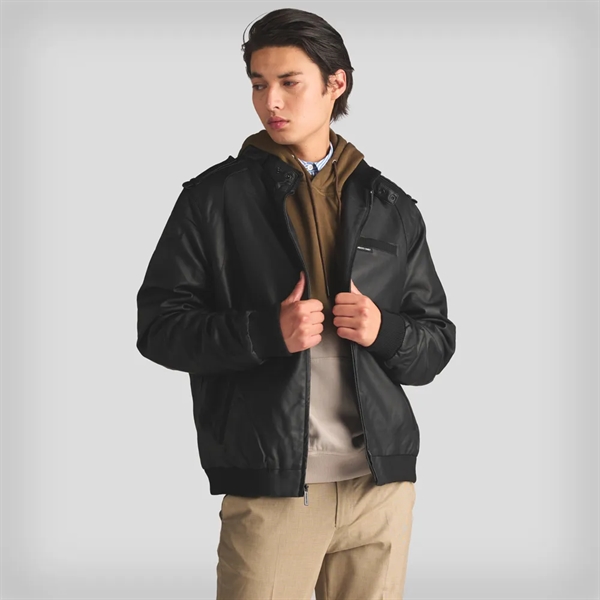 Men's Faux Leather Iconic Racer Jacket - Men's Faux Leather Iconic Racer Jacket - Image 0 of 10