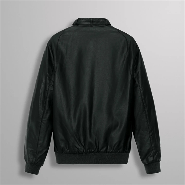 Men's Faux Leather Iconic Racer Jacket - Men's Faux Leather Iconic Racer Jacket - Image 6 of 10