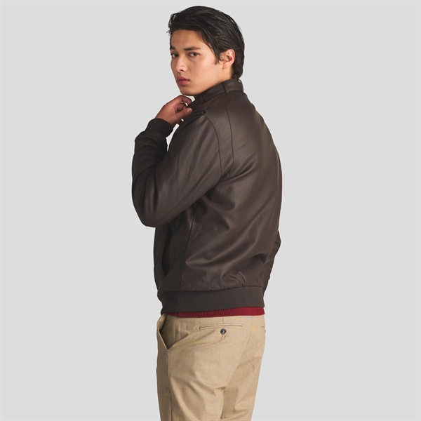 Men's Faux Leather Iconic Racer Jacket - Men's Faux Leather Iconic Racer Jacket - Image 10 of 10