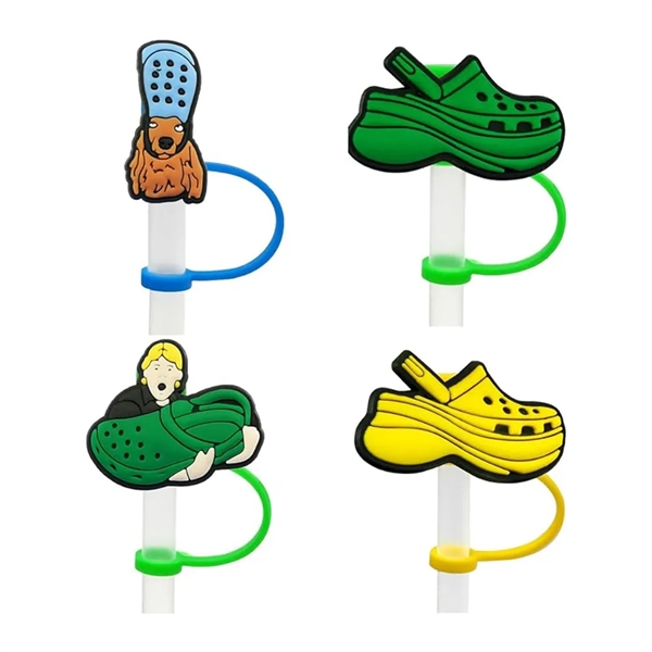 Funny Reusable Drinking Straw Cover Caps - Funny Reusable Drinking Straw Cover Caps - Image 3 of 3