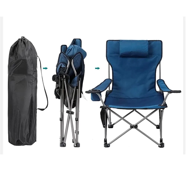 Folding Outdoor Camping Chair with carry Bag and Cup Holder - Folding Outdoor Camping Chair with carry Bag and Cup Holder - Image 3 of 5