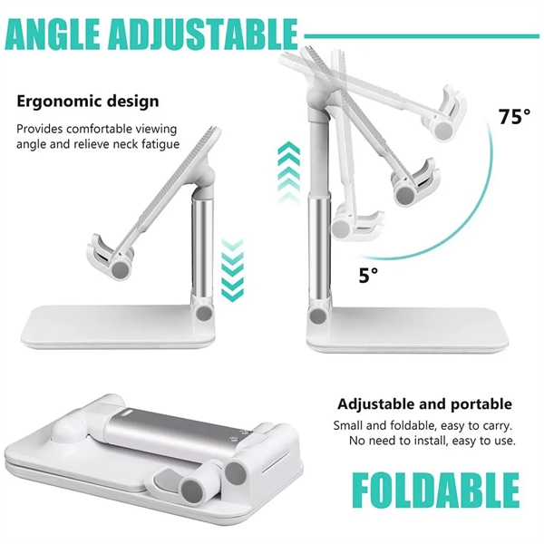 Fully Foldable Multi-angle Adjustable Phone/Tablet Stand - Fully Foldable Multi-angle Adjustable Phone/Tablet Stand - Image 1 of 5