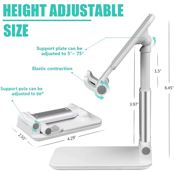 Fully Foldable Multi-angle Adjustable Phone/Tablet Stand - Fully Foldable Multi-angle Adjustable Phone/Tablet Stand - Image 2 of 5