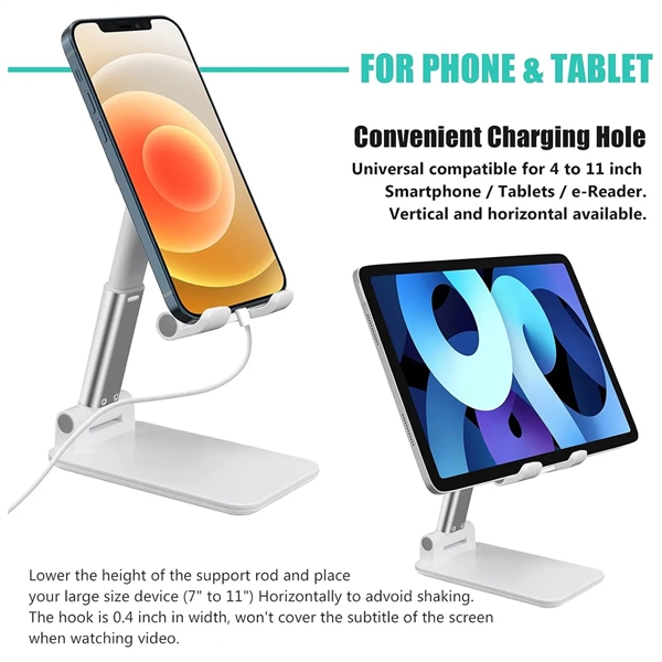 Fully Foldable Multi-angle Adjustable Phone/Tablet Stand - Fully Foldable Multi-angle Adjustable Phone/Tablet Stand - Image 4 of 5