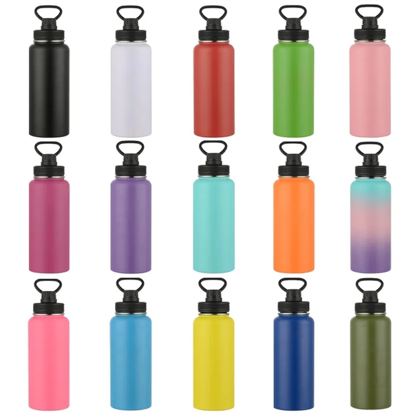 Multi Lids Stainless Steel Bottle 12/16/18/22/25/32/40 Oz - Multi Lids Stainless Steel Bottle 12/16/18/22/25/32/40 Oz - Image 1 of 7
