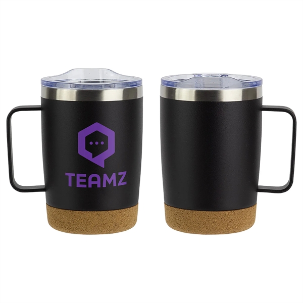 12 Oz Stainless Steel Mug with Cork Base - 12 Oz Stainless Steel Mug with Cork Base - Image 1 of 4