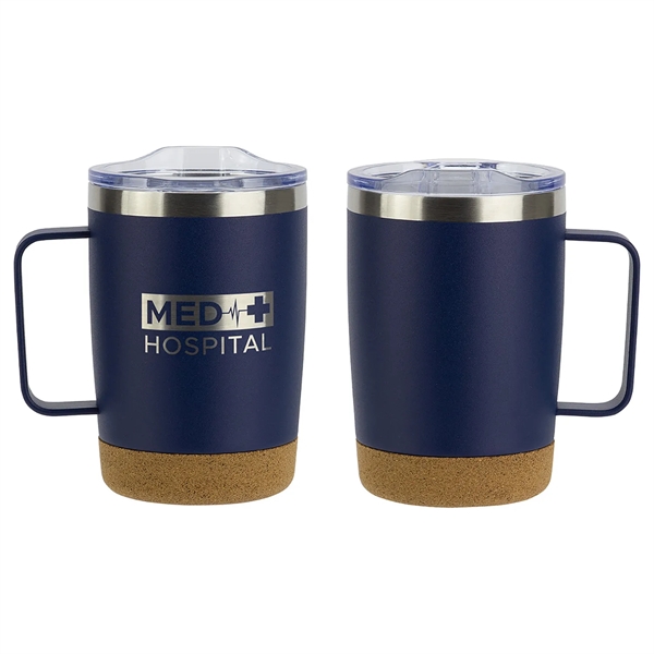 12 Oz Stainless Steel Mug with Cork Base - 12 Oz Stainless Steel Mug with Cork Base - Image 3 of 4