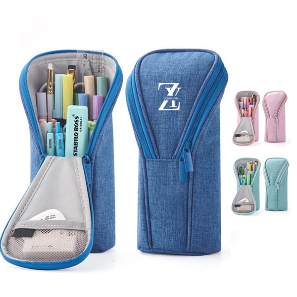Standing Pen Pencil Shool Case Stationery Pouch Bag Holder - Standing Pen Pencil Shool Case Stationery Pouch Bag Holder - Image 0 of 2