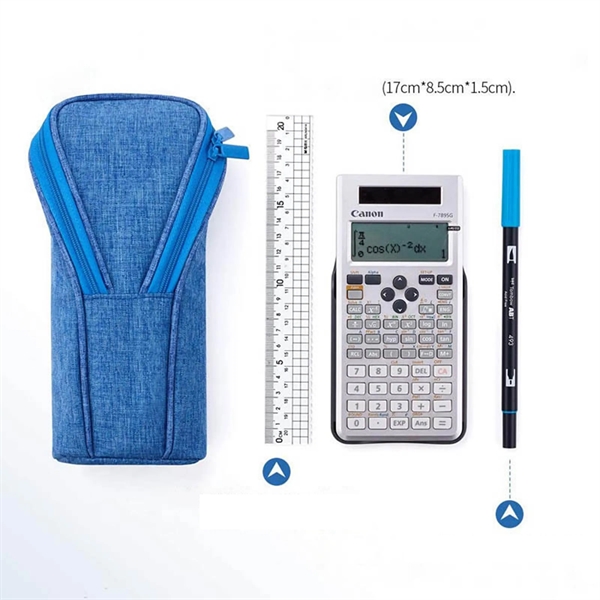 Standing Pen Pencil Shool Case Stationery Pouch Bag Holder - Standing Pen Pencil Shool Case Stationery Pouch Bag Holder - Image 2 of 2