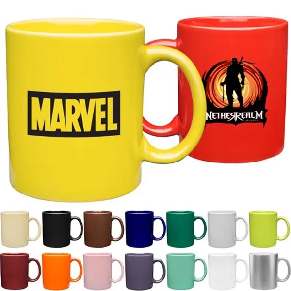 11 oz. Economy Ceramic Coffee Mugs, Corporate gift Drinkware - 11 oz. Economy Ceramic Coffee Mugs, Corporate gift Drinkware - Image 1 of 33