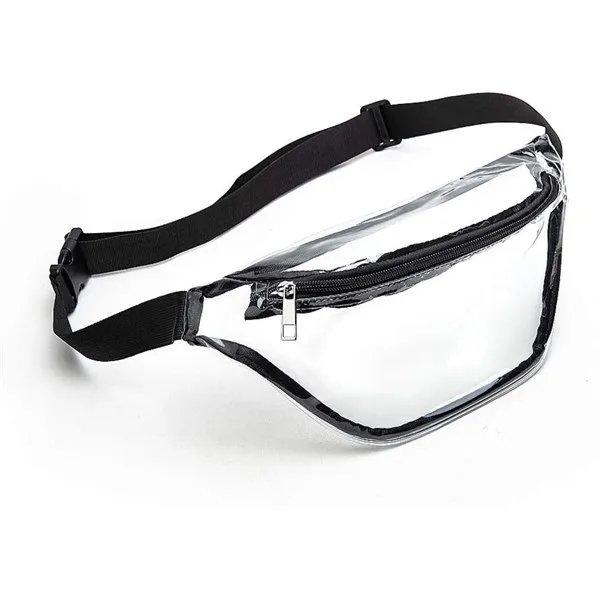 Waterproof Clear Stadium Fanny Pack w/ A Zipper Pockets - Waterproof Clear Stadium Fanny Pack w/ A Zipper Pockets - Image 2 of 12