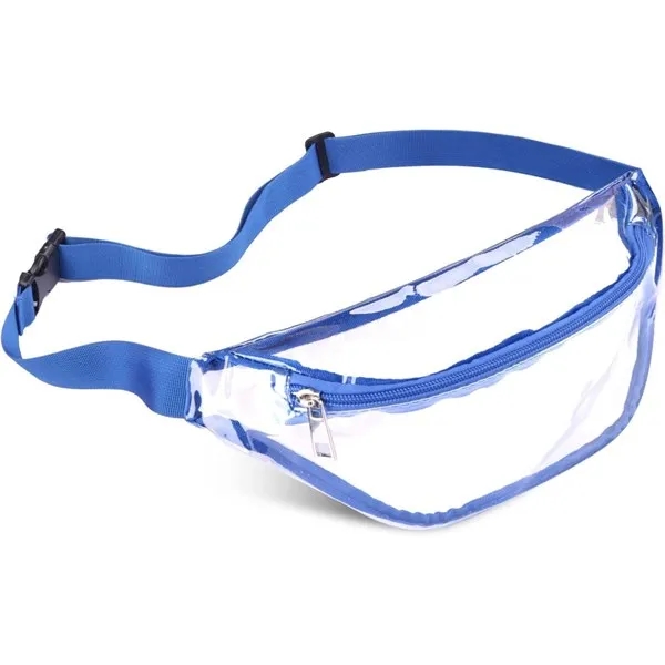 Waterproof Clear Stadium Fanny Pack w/ A Zipper Pockets - Waterproof Clear Stadium Fanny Pack w/ A Zipper Pockets - Image 8 of 12