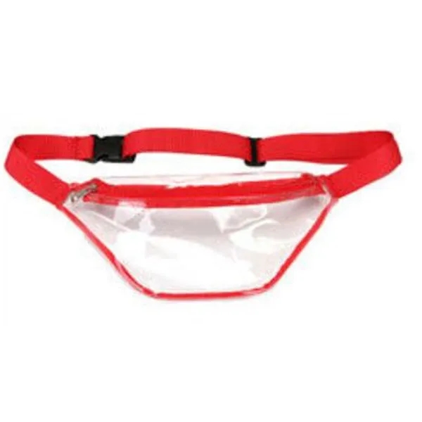Waterproof Clear Stadium Fanny Pack w/ A Zipper Pockets - Waterproof Clear Stadium Fanny Pack w/ A Zipper Pockets - Image 11 of 12