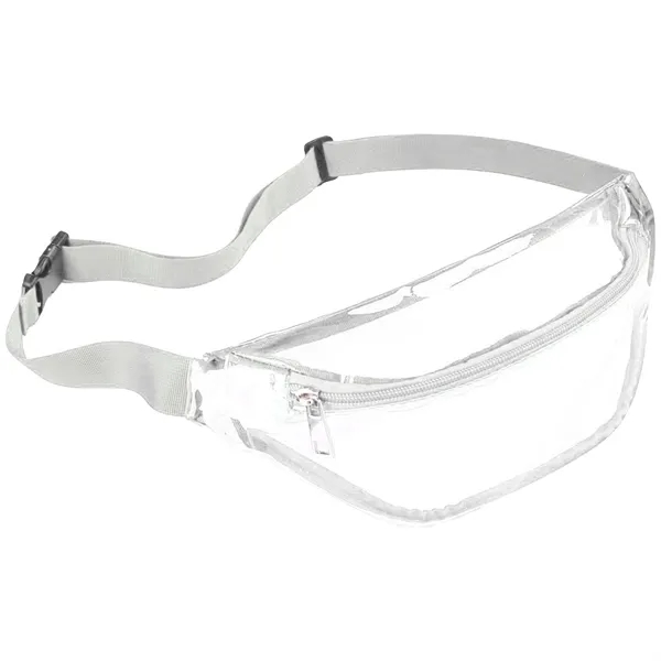 Waterproof Clear Stadium Fanny Pack w/ A Zipper Pockets - Waterproof Clear Stadium Fanny Pack w/ A Zipper Pockets - Image 10 of 12