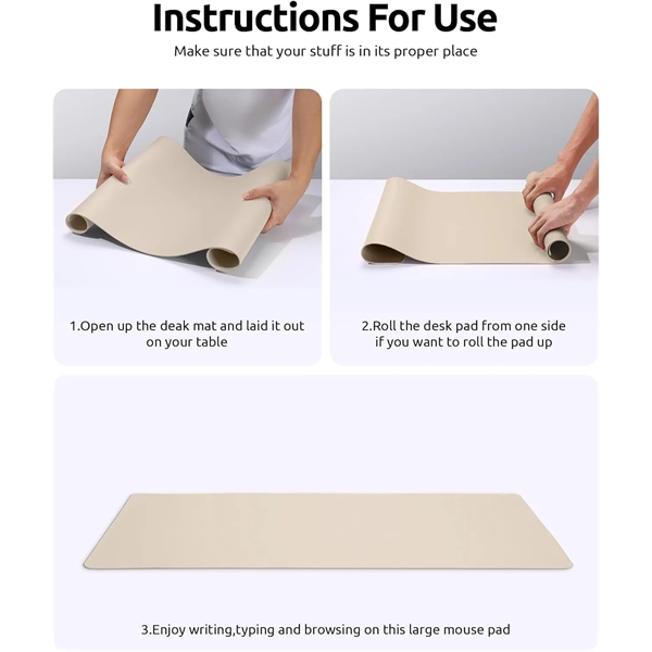 Leather Desk Pad Protector - Leather Desk Pad Protector - Image 4 of 4