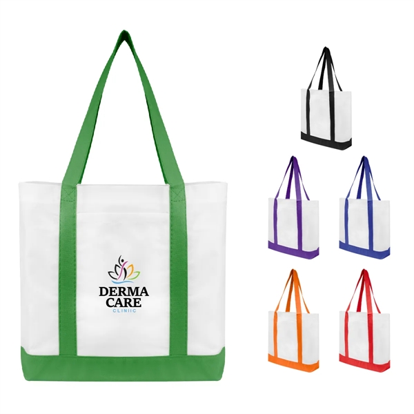 Non-Woven Tote Bag With Trim Colors - Non-Woven Tote Bag With Trim Colors - Image 0 of 18