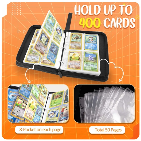 Card Binder Fits 400 With 50 Removable Sleeves - Card Binder Fits 400 With 50 Removable Sleeves - Image 3 of 6