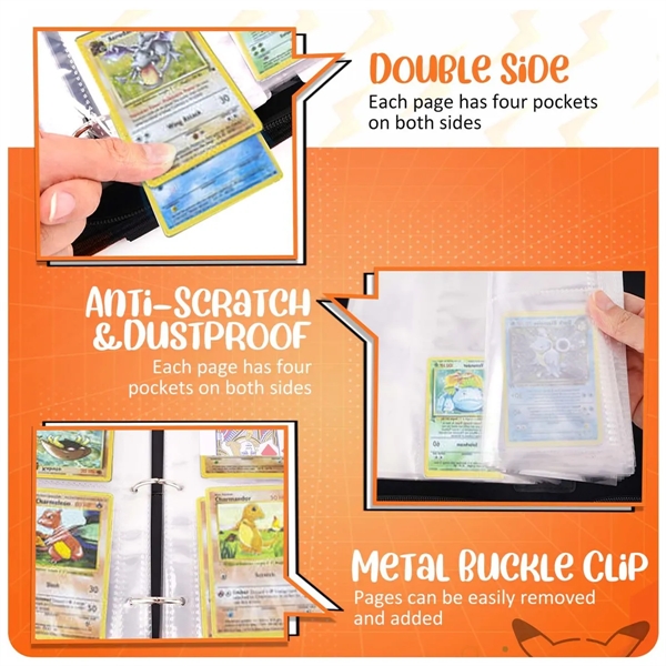 Card Binder Fits 400 With 50 Removable Sleeves - Card Binder Fits 400 With 50 Removable Sleeves - Image 4 of 6