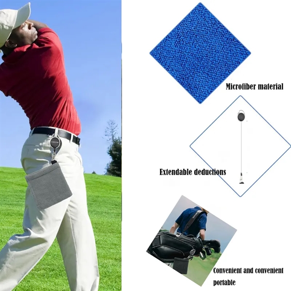 Retractable Golf Ball Towel - Retractable Golf Ball Towel - Image 2 of 2