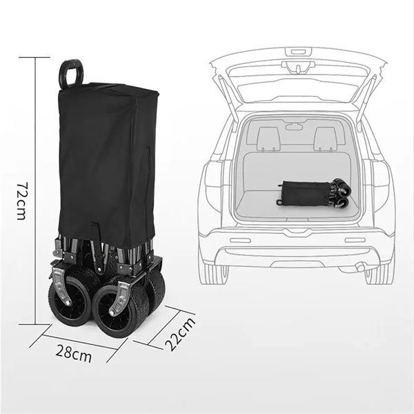 In Stock Garden Camping Pull Folding Trailer Carts - In Stock Garden Camping Pull Folding Trailer Carts - Image 5 of 5
