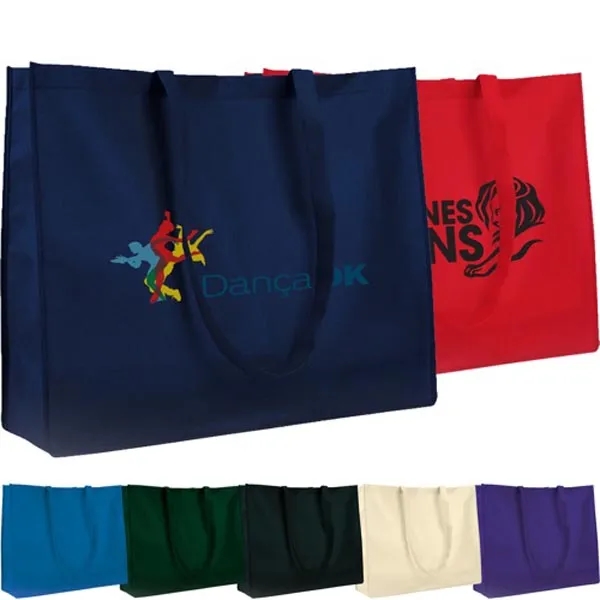 Non-Woven Large Gusset Tote Bag USA Decorated (20"x16"x 6") - Non-Woven Large Gusset Tote Bag USA Decorated (20"x16"x 6") - Image 1 of 16