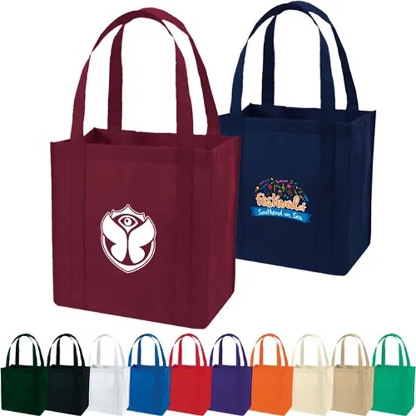 Non-Woven Tote Shopping Bag With bottom Gusset (12"x13"x8") - Non-Woven Tote Shopping Bag With bottom Gusset (12"x13"x8") - Image 1 of 26