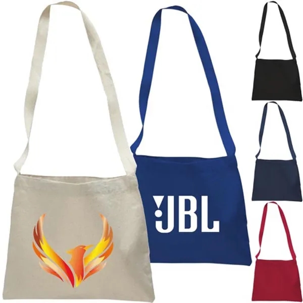 12 Oz. Small Cotton Canvas Messenger Bag With Long Straps - 12 Oz. Small Cotton Canvas Messenger Bag With Long Straps - Image 1 of 7