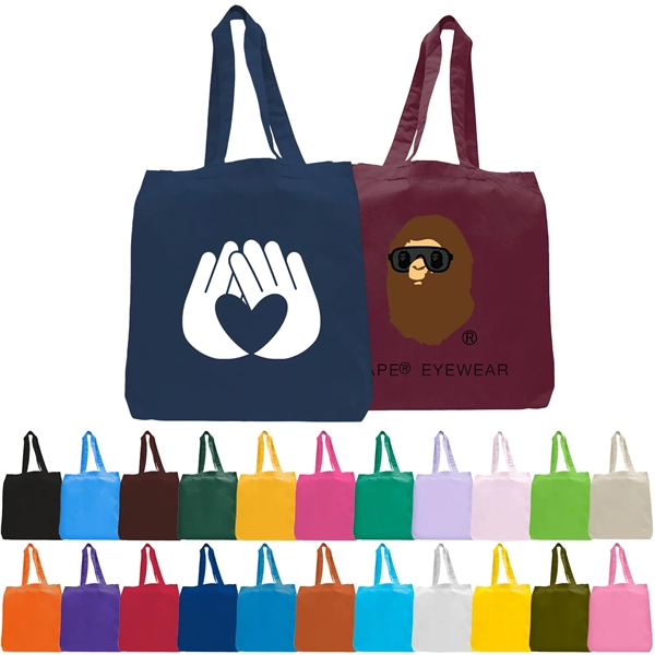 6 oz Cotton Canvas Tote Bag W/ Gusset (15" X 16") - 6 oz Cotton Canvas Tote Bag W/ Gusset (15" X 16") - Image 1 of 54