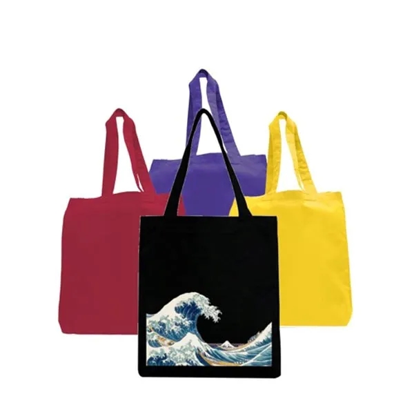 6 oz Cotton Canvas Tote Bag W/ Gusset (15" X 16") - 6 oz Cotton Canvas Tote Bag W/ Gusset (15" X 16") - Image 29 of 54