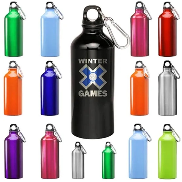 20 oz. Aluminum Sports Bottle w/ Carabiner - 20 oz. Aluminum Sports Bottle w/ Carabiner - Image 29 of 29