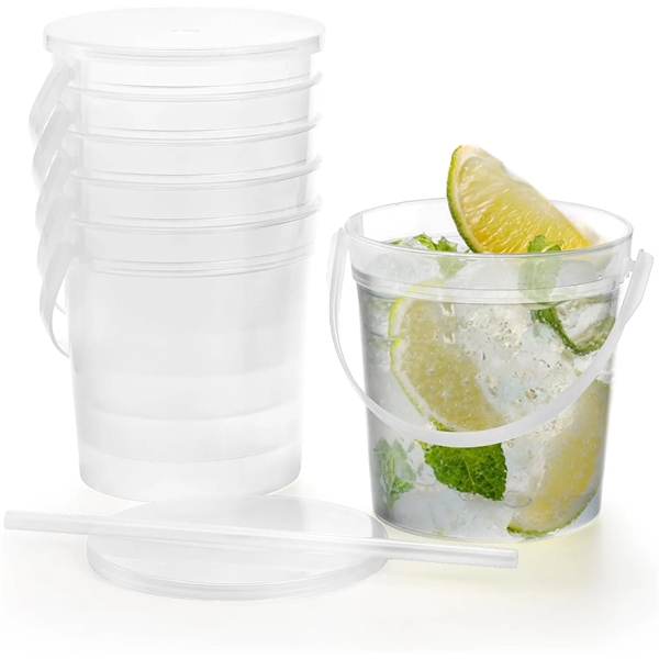 32OZ Cocktail Reusable Smoothie Bucket with Lid - 32OZ Cocktail Reusable Smoothie Bucket with Lid - Image 0 of 2