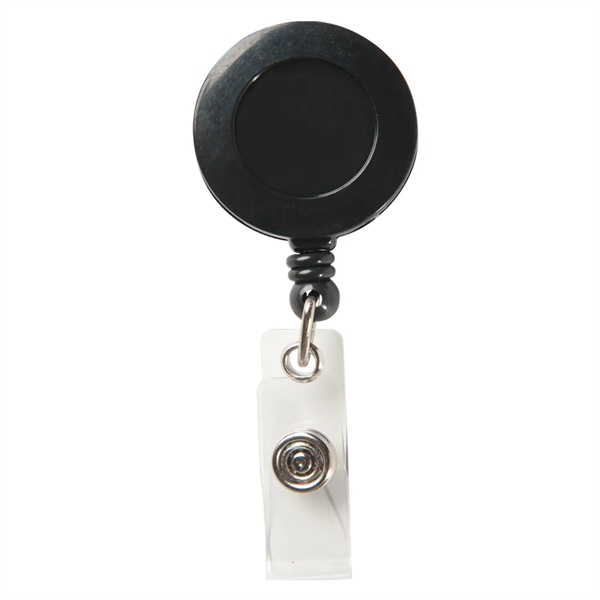 Round Secure-A-Badge Reel with Alligator Clip - Round Secure-A-Badge Reel with Alligator Clip - Image 6 of 10