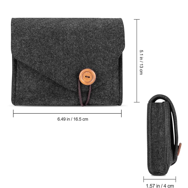 Portable Felt Power Adapter Storage Bag Protective Case - Portable Felt Power Adapter Storage Bag Protective Case - Image 1 of 2