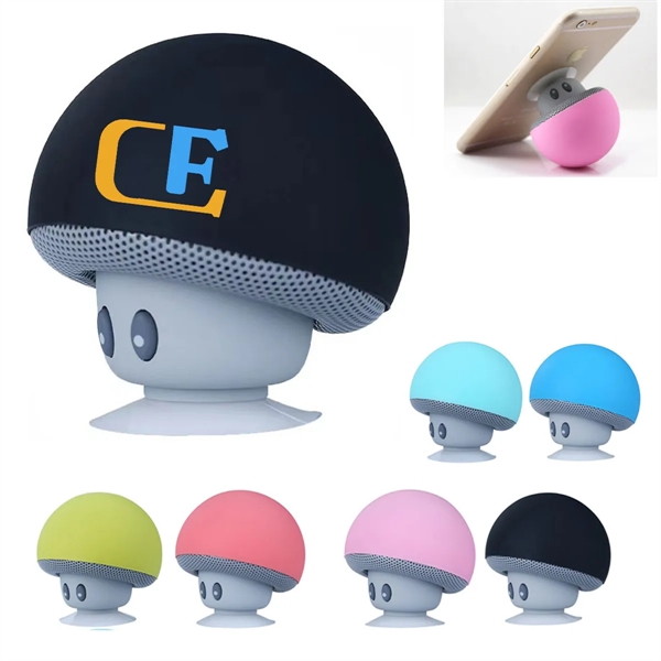 Silicone Bluetooth Speaker with Sucker Phone Stand - Silicone Bluetooth Speaker with Sucker Phone Stand - Image 0 of 7