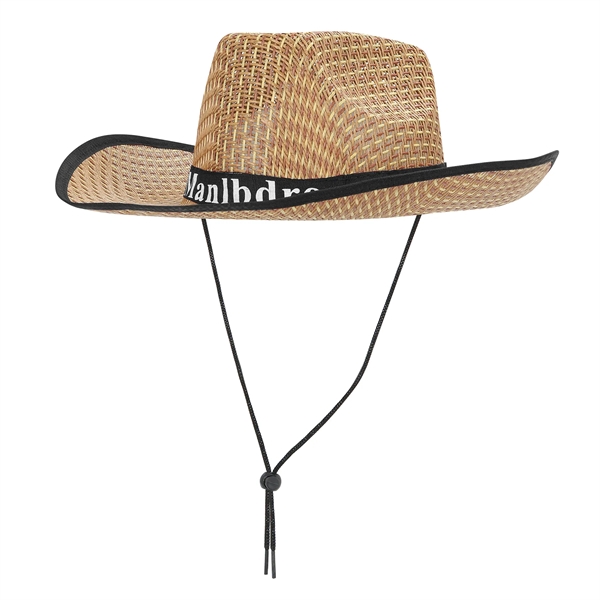 Straw Cowboy Hat With Customizable Band - Straw Cowboy Hat With Customizable Band - Image 2 of 5