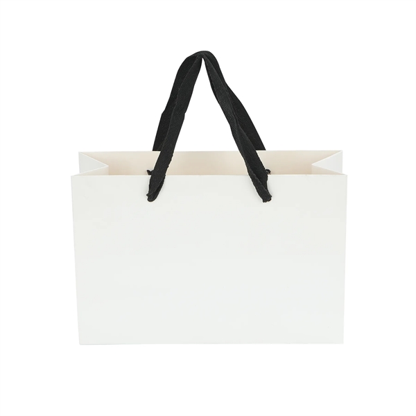 Recycle White Kraft Paper Clothing Shopping Bag - Recycle White Kraft Paper Clothing Shopping Bag - Image 2 of 2