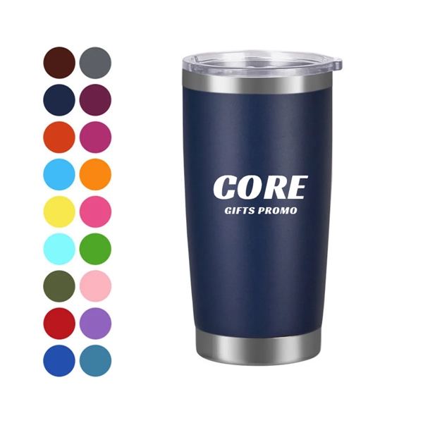 20oz Stainless Steel Tumbler with Lid - 20oz Stainless Steel Tumbler with Lid - Image 0 of 4
