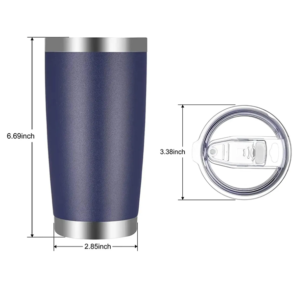 20oz Stainless Steel Tumbler with Lid - 20oz Stainless Steel Tumbler with Lid - Image 2 of 4