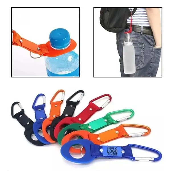 Bottle Holder w/ Key Ring & Carabiner - Bottle Holder w/ Key Ring & Carabiner - Image 0 of 5