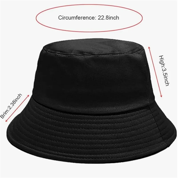 Cotton Bucket Hat Summer Sun Beach Fishing Cap - Cotton Bucket Hat Summer Sun Beach Fishing Cap - Image 2 of 3