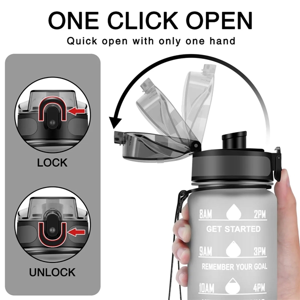 32 oz Motivational Water Bottles With Time Maker - 32 oz Motivational Water Bottles With Time Maker - Image 5 of 5