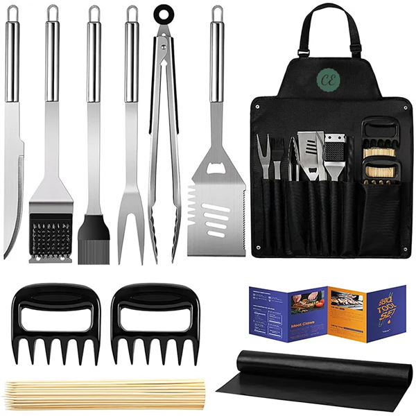 BBQ Tools Set with Apron - BBQ Tools Set with Apron - Image 0 of 3