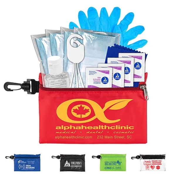 Jupiter 12 Piece First Aid Protection Pack in Zipper Pouch - Jupiter 12 Piece First Aid Protection Pack in Zipper Pouch - Image 6 of 15